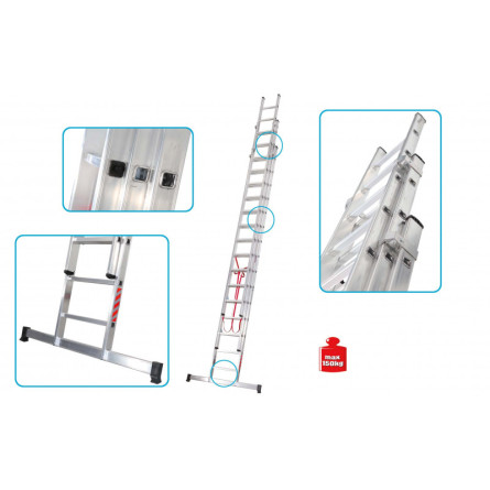 Echelle transformable 3 plans R-Step 6.00 m