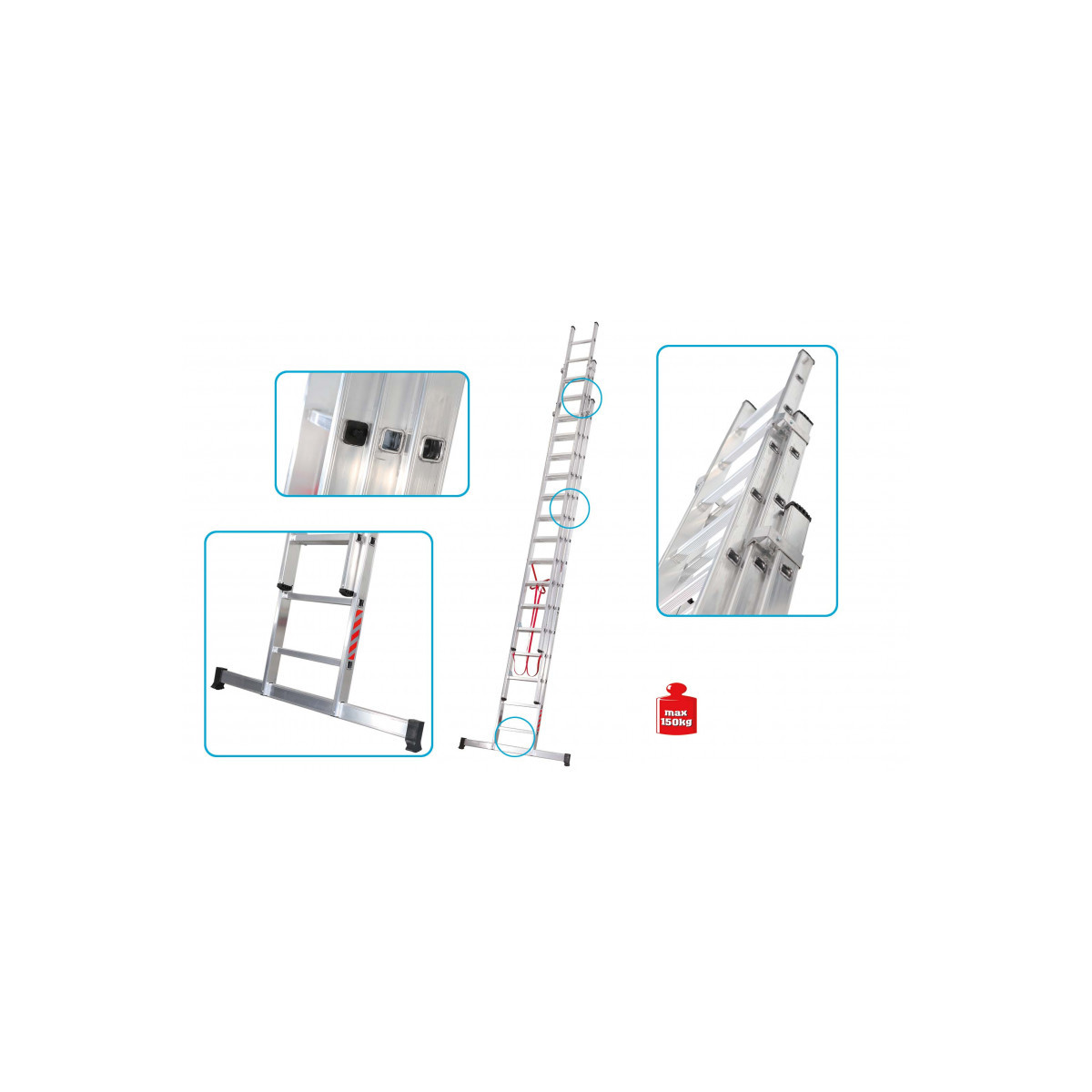 Echelle transformable 3 plans R-Step 6.00 m