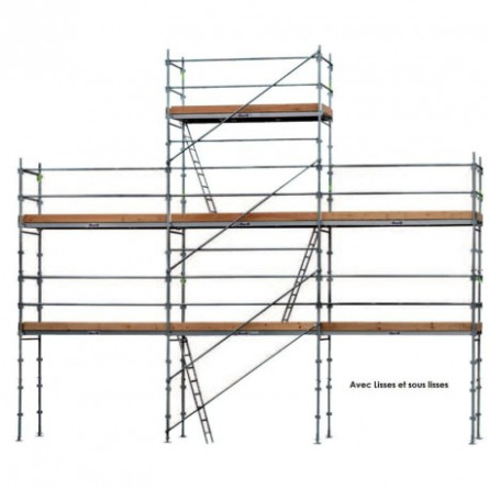 Echafaudage F300 version lisse 68m² Duarib