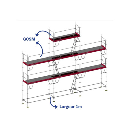 Echafaudage Meka 48 - 68m² pignon Dacame