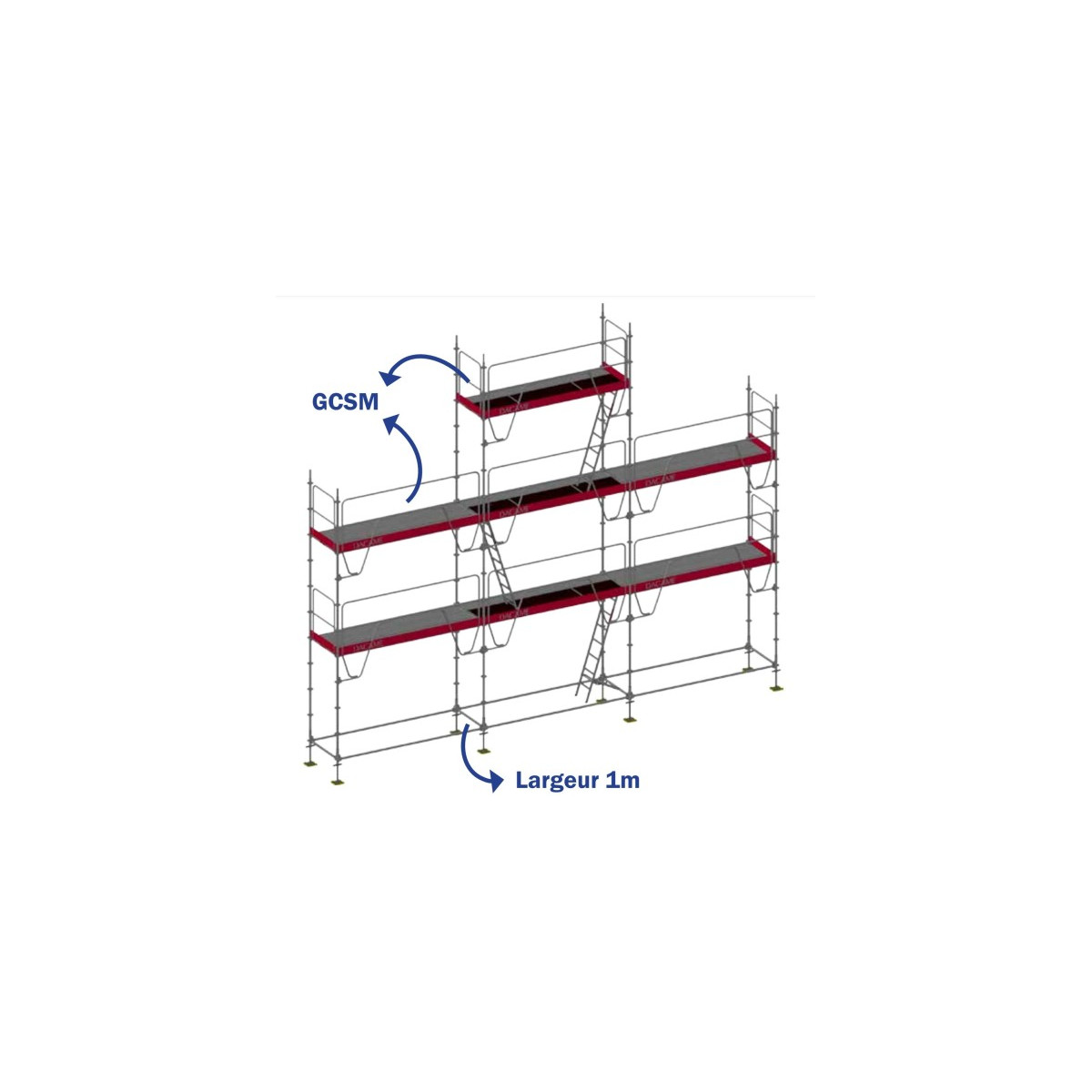 Echafaudage Meka 48 - 68m² pignon Dacame