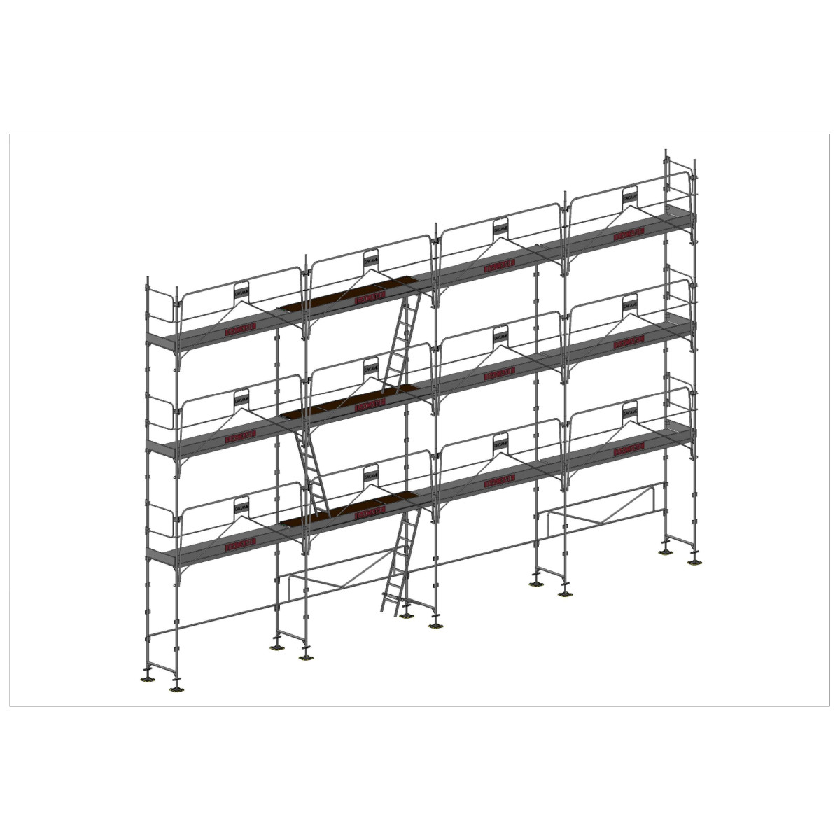 Lot échafaudage Duo 45 + 104 m² avec GCSM Dacame