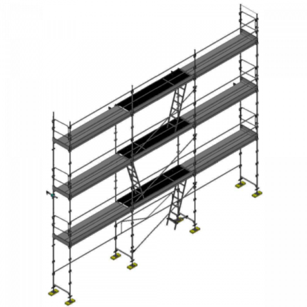 Lot échafaudage Duo 45 - 80m² avec Lisse Dacame