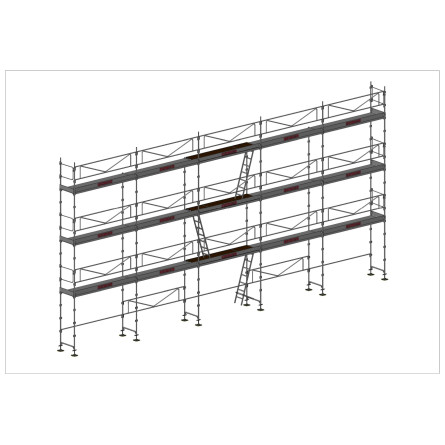 Echafaudage Duo 45 - 128m² avec garde corps - Dacame