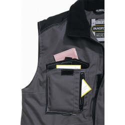 Blouson de travail 2en1 ripstop gris noir